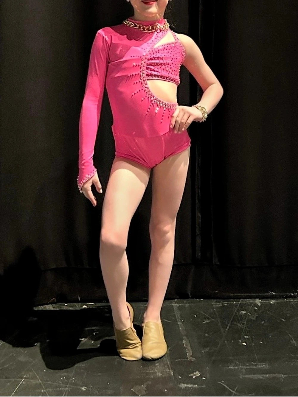 Pink Embellished Dance Bodysuit Like New